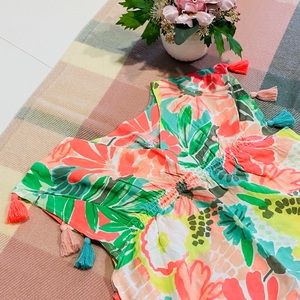 🌴 NWT Cat & Jack Boho Tassle Beach Pool Cover-up